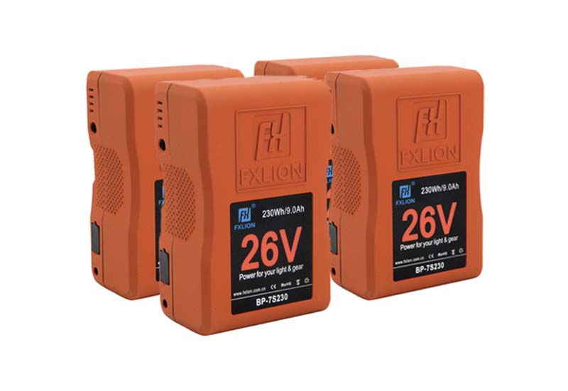 Pacco batterie V-Mount 26V cariche