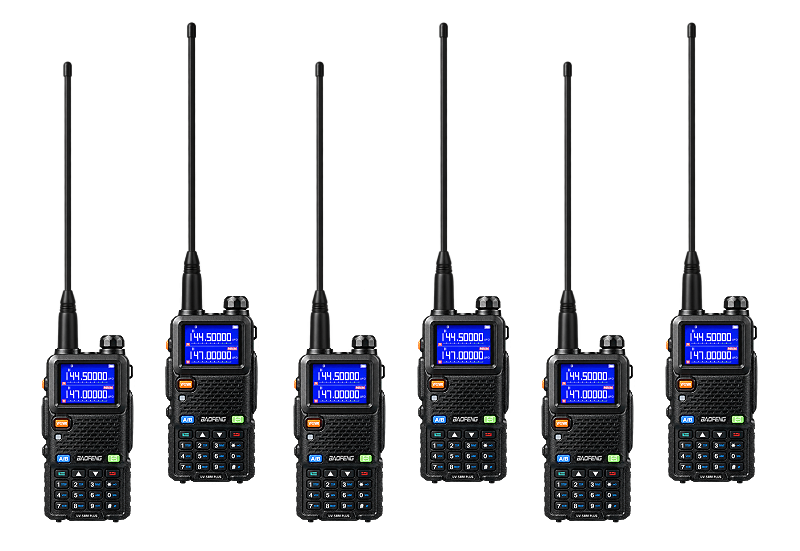 Kit 6 walkie talkie UV-5RM Plus